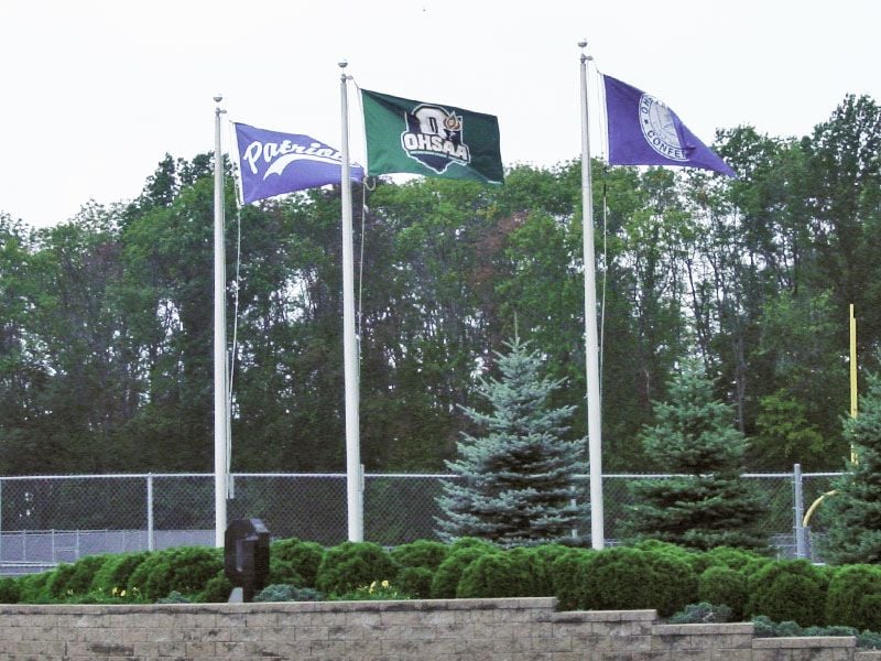 school flag poles custom flags