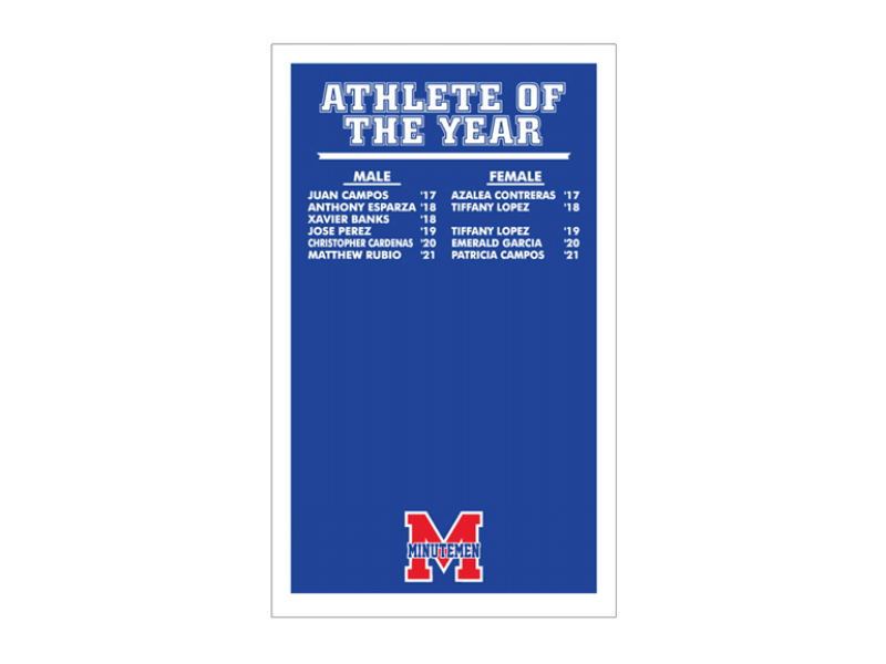 add a name athlete of the year banner