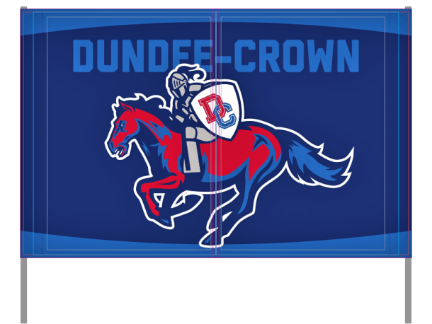 dundee-crown cheerleading run through banner