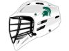 green spartan lacrosse decal white helmet