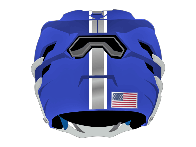 americans flag helmet sticker with helmet