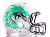 oversized chrome dragon football helmet decal on white helmet