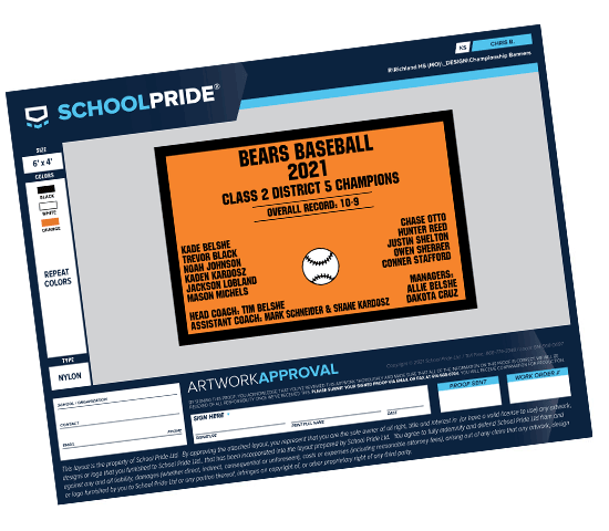 schoolpride® layout team recognition banner