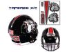tapered style football helmet decal kit with front and back names, stripe, decal pair and american flag