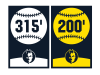 315' and 200' baseball and softball fence distance markers