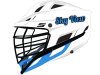 blue skyview lacrosse decal white and blue helmet