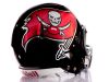 oversized chrome pirate flag football helmet decal on black helmet