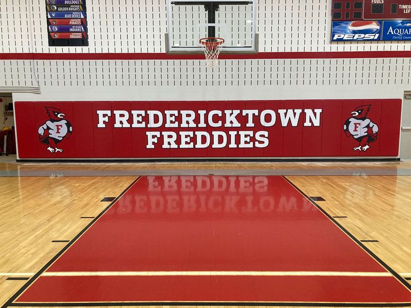 fredericktown gym wall pads red