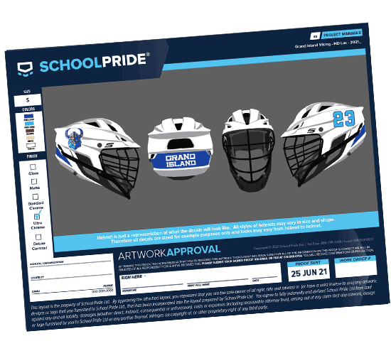  schoolpride® oversized cardingal lacrosse decal artwork proof