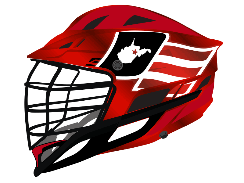west virginia flag oversized lacrosse helmet decals