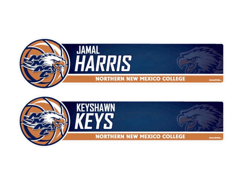 northern new mexico basketball locker nameplates