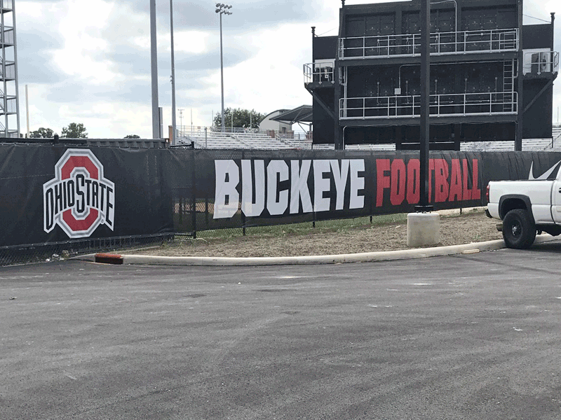ohio state university football mesh banner