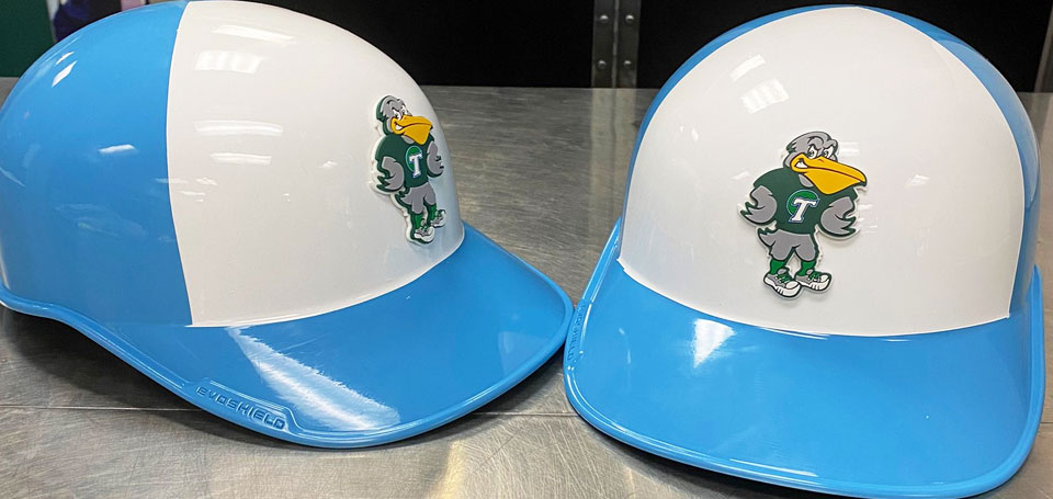tulsa 3 dimensional softball helmet decals