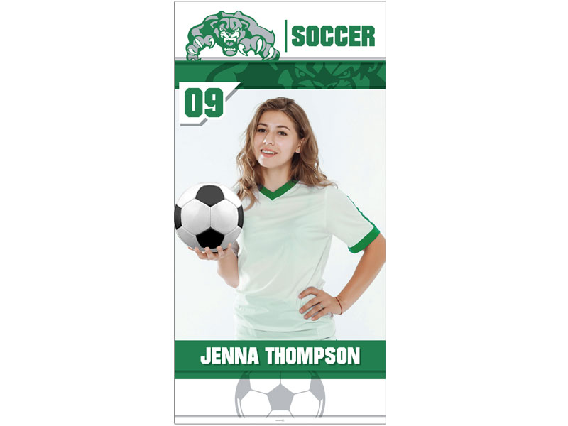 soccer senior player banner