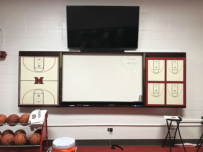 miami university basketball dry erase board
