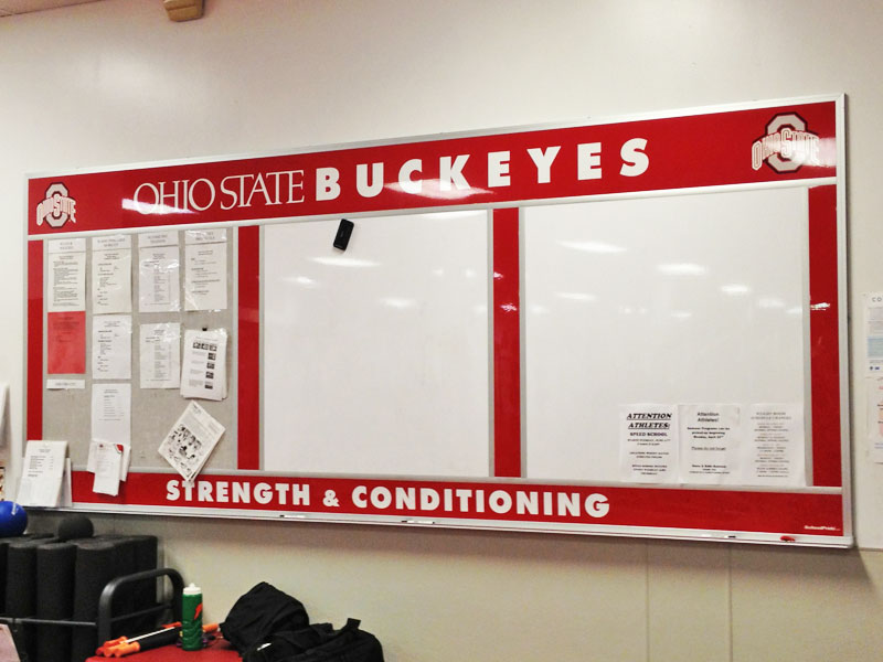 ohio state strength and conditioning dry erase board