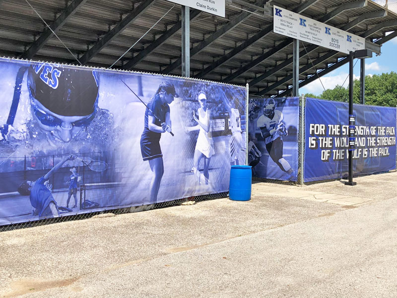 worthington kilboune printed mesh banner stadium