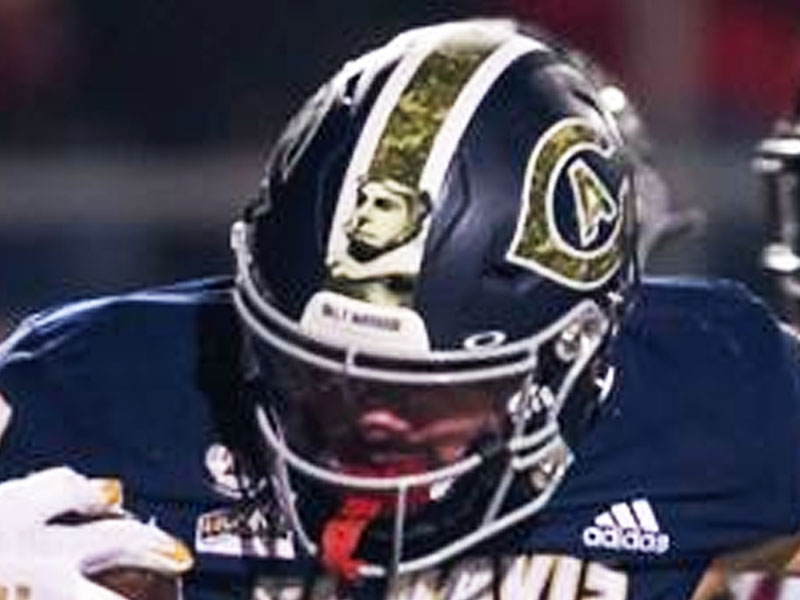 front helmet view stripe and side decal