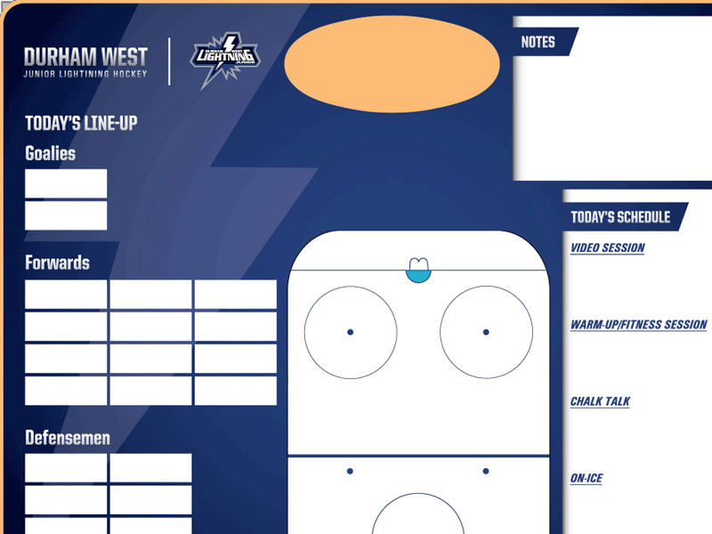 close up of handheld dry erase board