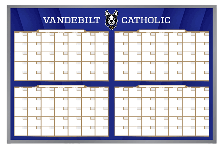 dry erase calendar boards for facility or term planning