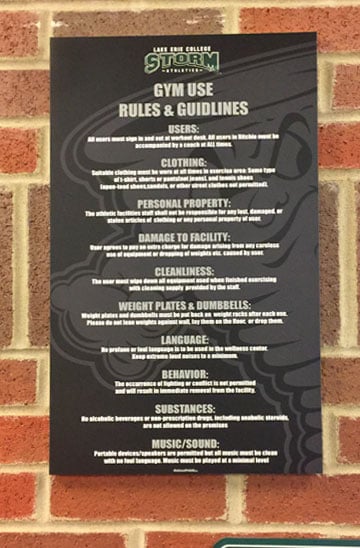 lake erie storm rules sign