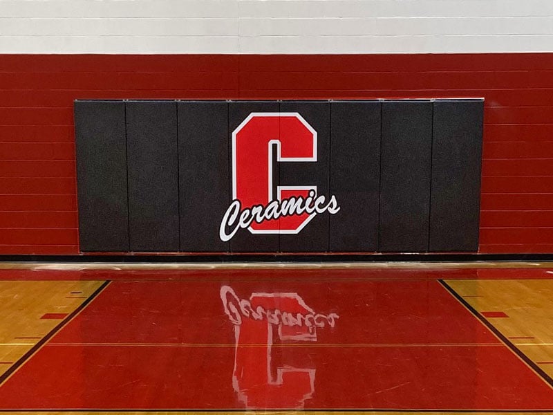 custom wall pad under gym basket C ceramics