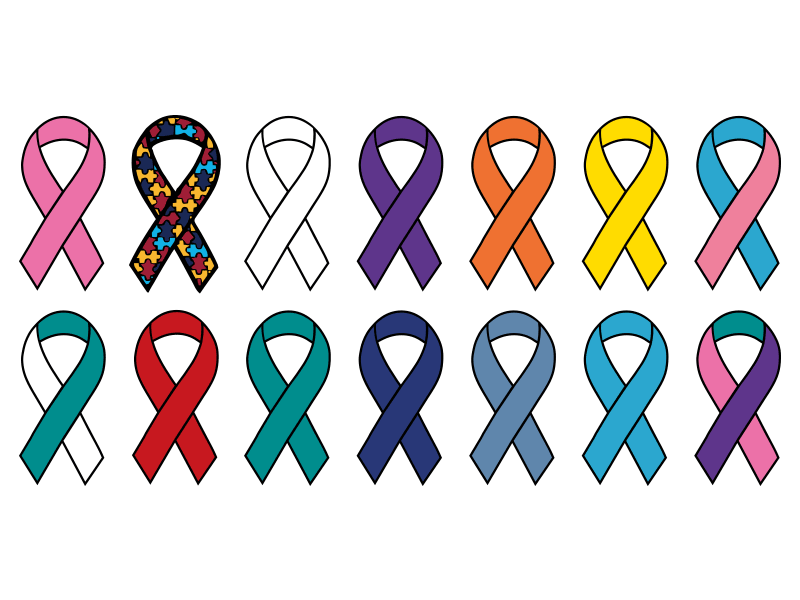 examples of football helmet ribbon stickers