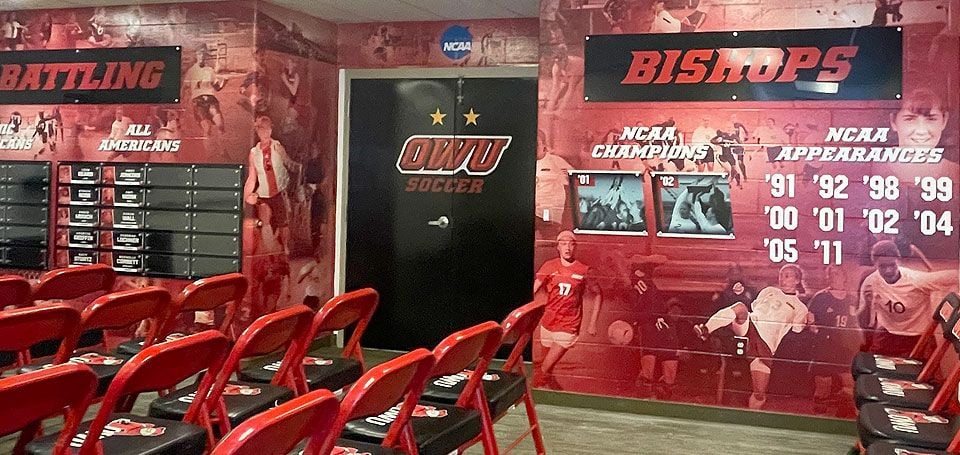 Ohio Wesleyan University Women Soccer Graphic Wall Project