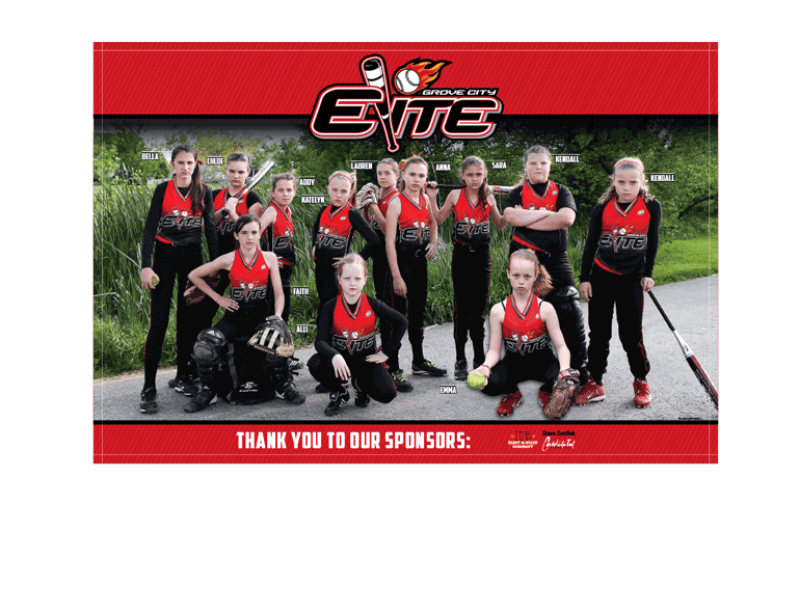 softball team travel banner