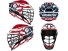 lacrosse helmet wrap american flag red white blue design