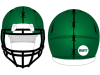 barbed wire stripe on green football helmet