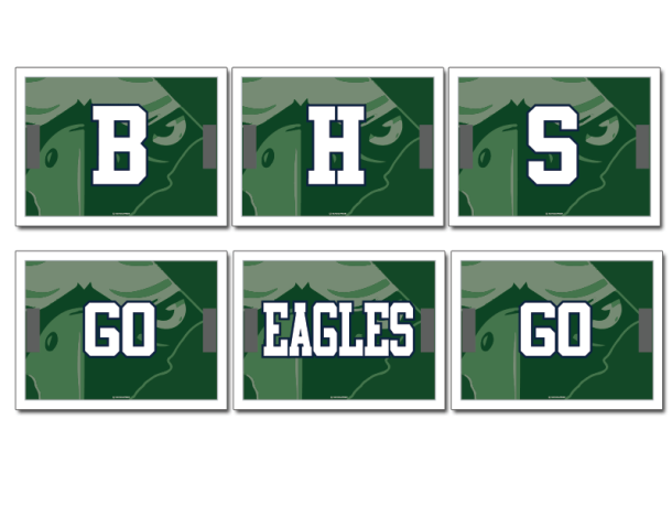 bhs go eagles go cheer signs