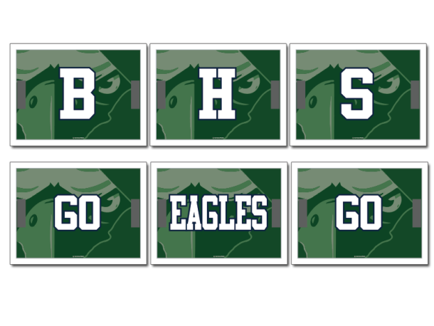 bhs go eagles go cheer signs