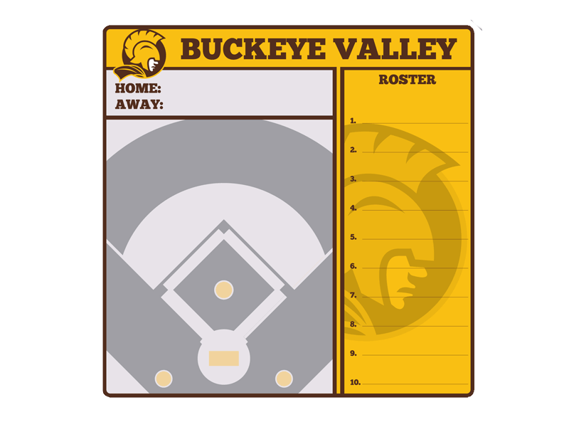 handheld baseball field & lineup board