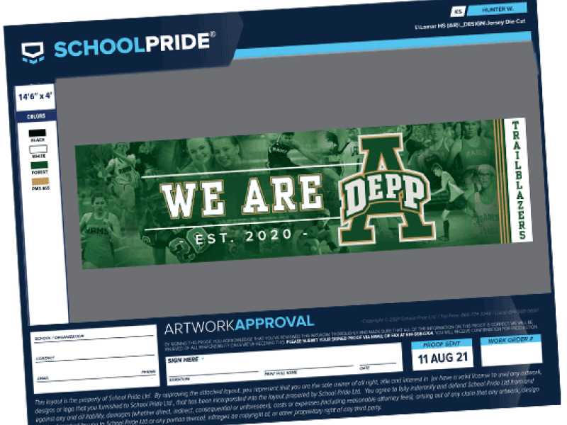 schoolpride® graphic wall artwork proof