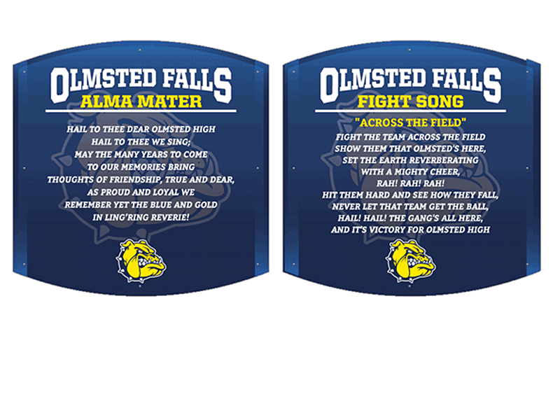 custom alma mater and fight song plaques