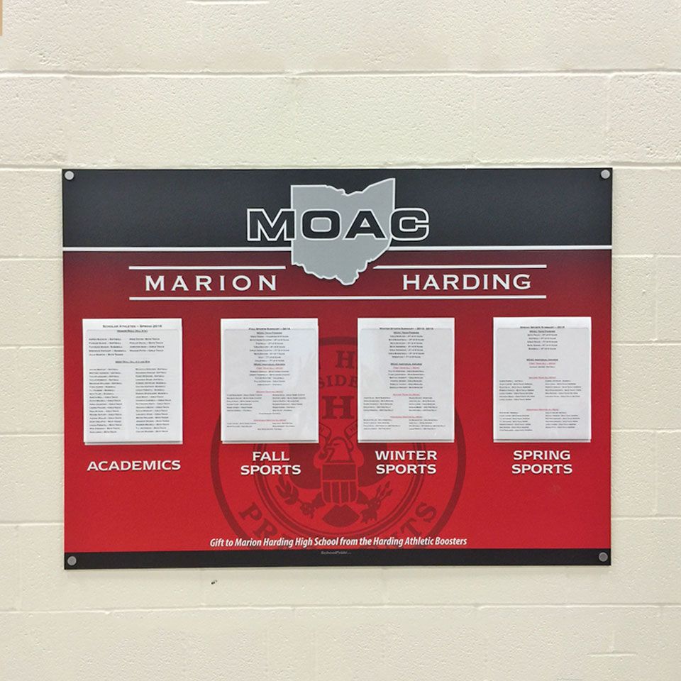 marion harding information board by sports seaon