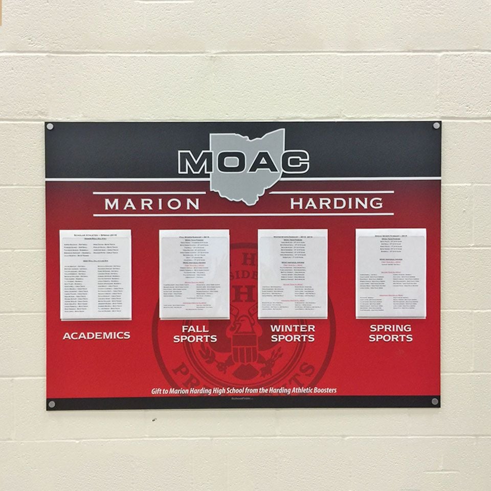 marion harding information board by sports seaon