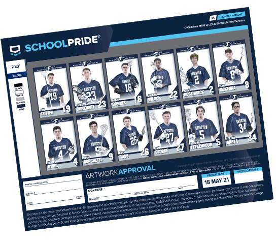schoolpride® lacrosse photo banners artwork proof