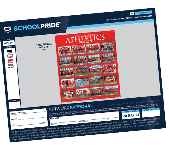 schoolpride® pro series board artwork proof