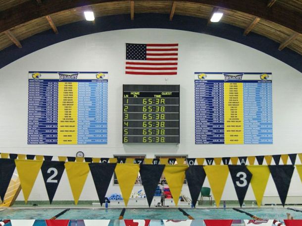 Cazenovia College Swim Record  Board