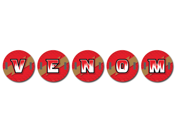 venom round cheer signs with handles