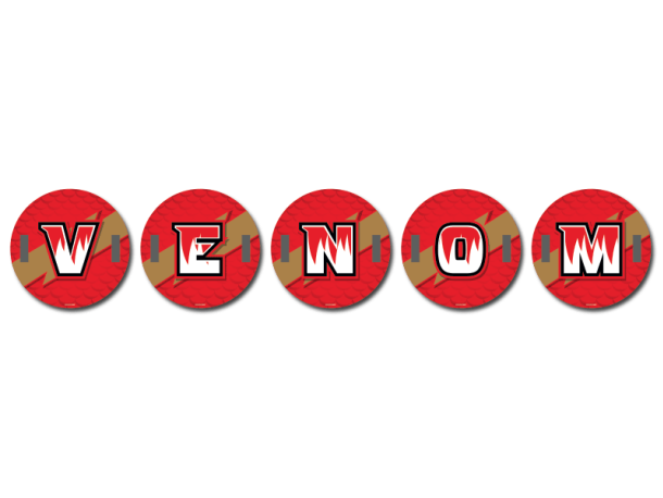 venom round cheer signs with handles