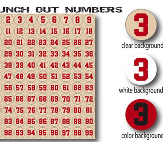 schoolpride® Punch-Out Football Helmet Numbers 