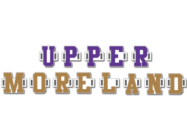 upper moreland die cut letter cheer signs with handles