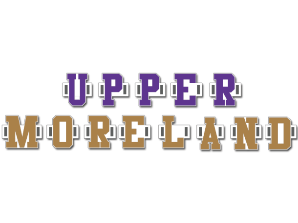 upper moreland die cut letter cheer signs with handles