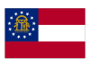 Georgia State Flag helmet sticker