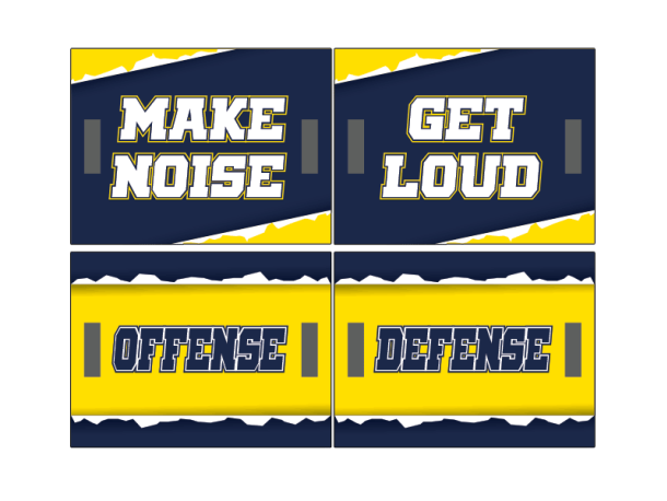 make noise get loud cheer signs with handles