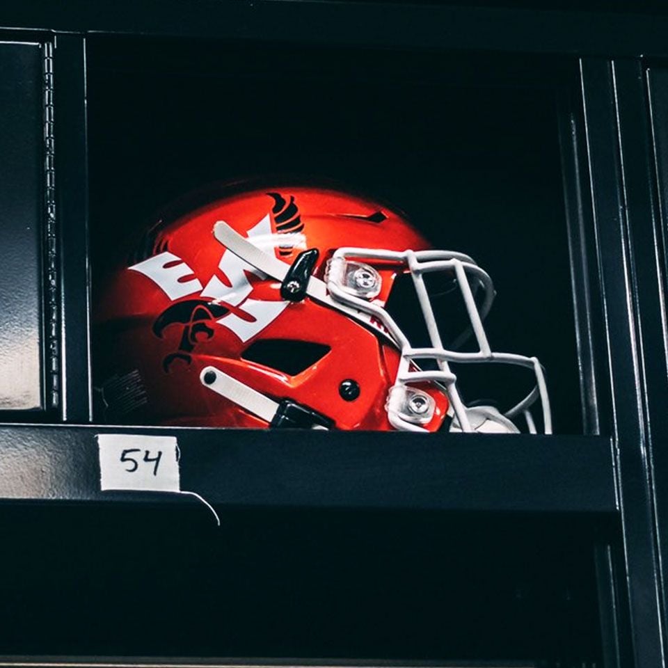 ewu football helmet decals
