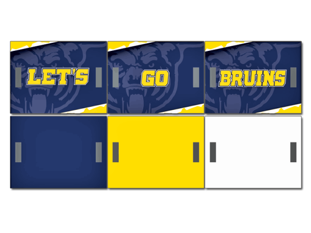 let's go bruins cheer cards with handles